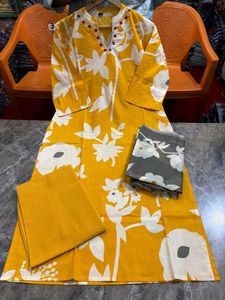 Yellow Floral Salwar Kameez