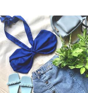 Blue Halter Top