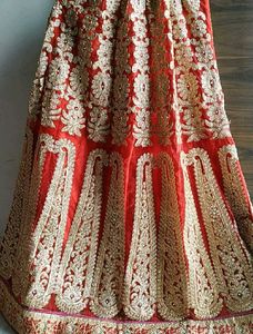 Elegant Red & Gold Lehenga Set (Blouse+Duppata)