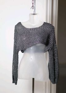 Cropped Knit Sweater
