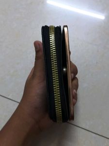 Black Floral Fold Wallet