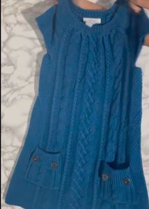 Mini Blue Dress With Pocket