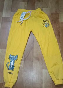 Winter Wear - yellow Joggers for Girls (New)