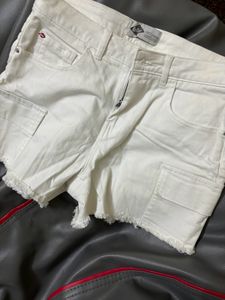 White Denim Shorts