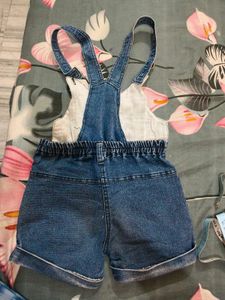 Cute Denim Dungarees and shorts combo