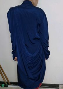 saree type top Blue Dress