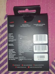 Boat Type C Wired Earphones