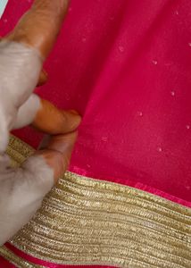 Lakshmipati yellow and red Georgette Saree