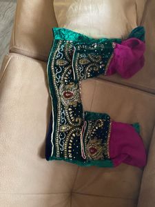 Wedding Heavy Kundan Work Saree.