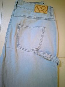 ✨ Light-Wash Utility Cargo Jeans – Stretch Fit 26-