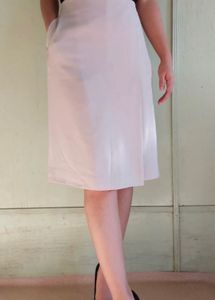 Pale Grey A-Line Skirt