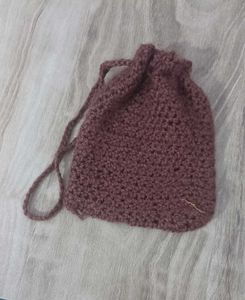 Crocheted Drawstring Pouch