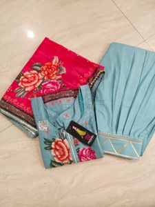 Partywear Afgani Kurta With Beautiful Duppata
