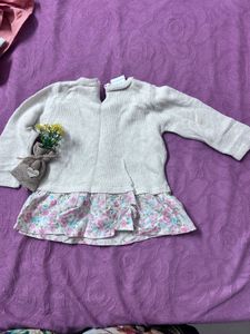 Girls Floral Dress &amp; scuba T-shirt