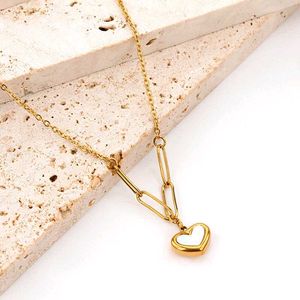 Anti Tarnish Gold Plated  White Heart Necklace