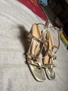 Gold Strappy Heels