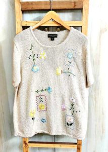 Floral Embroidered sweater size-40