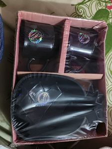 2 Pcs. Cup And 1 Pc.Snaks Bowl Set