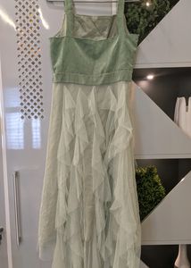 Pastel Green Sleeveless Gown