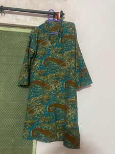 Printed Blue Kurta