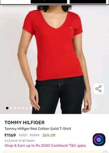 Red Tommy Hilfiger Tee