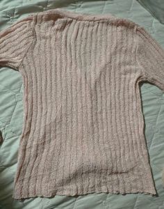 Peach Knit Cardigan