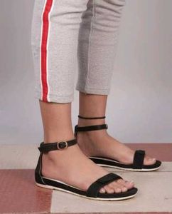 Black Ankle Strap Sandals