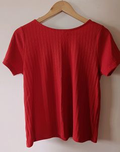 Red Colour Cotton Top