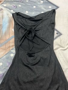 black backless/tie up dress