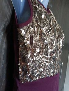 Sequin  Sleeveless Gown