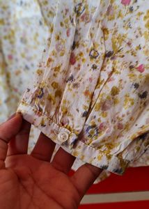 Off White Printed Top Loose Style