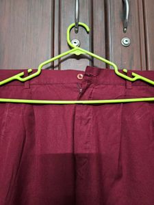 Maroon Casual Pants
