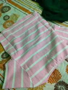 Pink Striped Crop Top| Price Drop