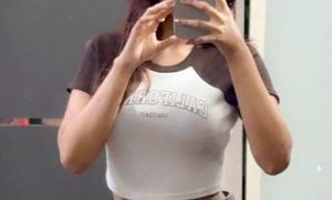 Cute Ribbed Crop Tee
