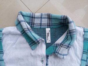 Plaid Top with Collar