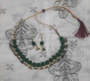 Bottol Green beeds Jewellery