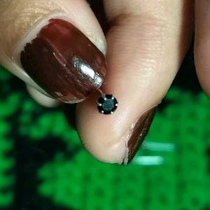 Zirconia 925 Sterling Silver Nosepins BLACK