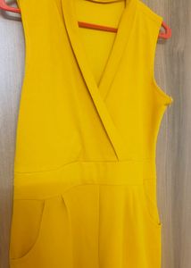 Mustard Yellow Sleeveless Jumpsuit