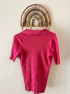 Pink Polo Top