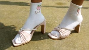 Baby Pink Velvet Bow Heels