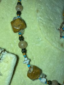 Citrine Topaz necklace + Earrings Set✨