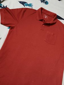Easybuy Men Classic Collar Red Tshirt