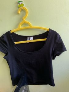 Black Crop Top - H&M