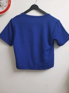 Blue Crop Top