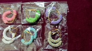 pair of six Sparkling Hoop Earrings - New!