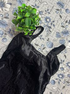 Black Velvet Midi Dress