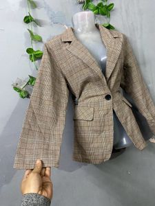 Stylish Plaid Blazer coat