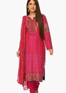 Pink Printed Kurta Set