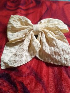 Cute Cream Bow Hair Clip