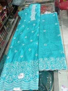 Teal Embroidered Salwar Kameez
